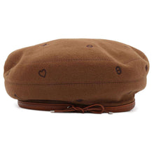 将图像加载到图库查看器中，HERMES Saint-HonoreBag Charm Beret Size 58 Brown Cashmere100%
