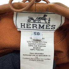 将图像加载到图库查看器中，HERMES Saint-HonoreBag Charm Beret Size 58 Brown Cashmere100%
