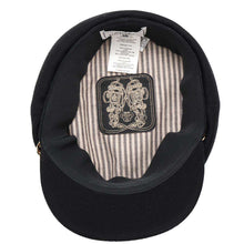 将图像加载到图库查看器中，HERMES Chaine d&#39;Ancre Cap Size 58 Black Cashmere100%
