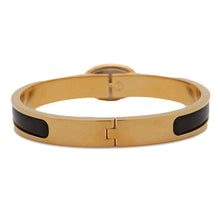 Load image into Gallery viewer, HERMES Mini Clic Chaine d&#39;Ancre Bracelet Black Metal Enamel
