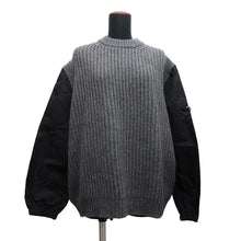 将图像加载到图库查看器中，PRADA sweater Size 42 Gray/BlackP24R1P Wool 70% Cashmere30% Nylon100%
