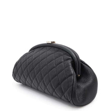 Load image into Gallery viewer, CHANEL Matelasse Kiss Lock Clutch Bag BlackA32342 Caviar Leather
