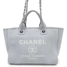 Load image into Gallery viewer, CHANEL Deauville shopping bag Blue GrayAS3257 Mix Fiber Size Small
