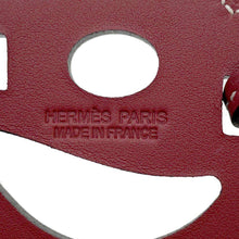 将图像加载到图库查看器中，HERMES Paddock Faire A Cheval Bag Charm Rouge Swift Leather
