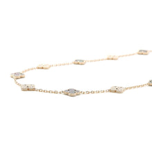 将图像加载到图库查看器中，Van Cleef &amp; Arpels Vintage Alhambra Necklace 20 motifs Gray shellVCARP2R000 18K Pink Gold
