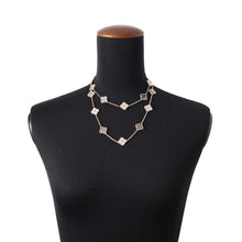 将图像加载到图库查看器中，Van Cleef &amp; Arpels Vintage Alhambra Necklace 20 motifs Gray shellVCARP2R000 18K Pink Gold
