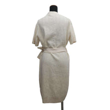 Load image into Gallery viewer, HERMES H motif short sleeve knit dress Size 38 Cream4E2522D3 Wool 100%
