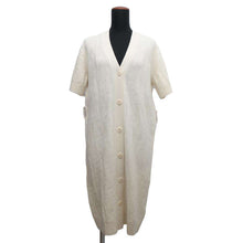 Load image into Gallery viewer, HERMES H motif short sleeve knit dress Size 38 Cream4E2522D3 Wool 100%
