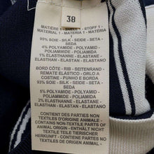 Load image into Gallery viewer, HERMES Golf Cardigan Disorderly En Desordre Finesse Size 38 White/Navy4E2727D6 Silk95% Nylon4% Polyurethane1%
