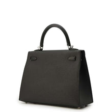 将图像加载到图库查看器中，HERMES Kelly Sellier Black Epsom Size 25
