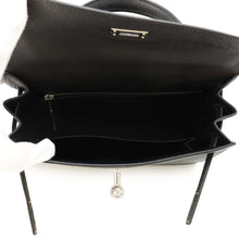 将图像加载到图库查看器中，HERMES Kelly Sellier Black Epsom Size 25
