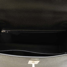 将图像加载到图库查看器中，HERMES Kelly Sellier Black Epsom Size 25
