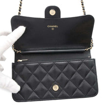 Load image into Gallery viewer, CHANEL Timeless Classics Chain Wallet BlackAP3744 Caviar Leather
