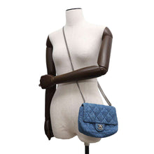 Load image into Gallery viewer, CHANEL Camellia Shoulder Bag BlueAS3829 Denim
