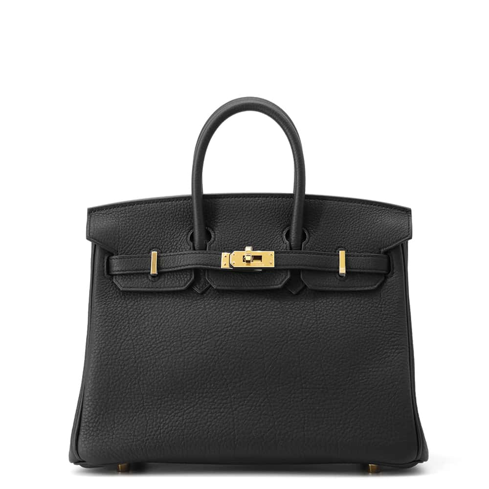 HERMES Birkin Black Togo Leather Size 25