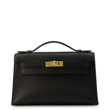 Load image into Gallery viewer, HERMES PochetteKelly Black Swift Leather
