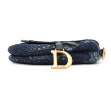 Load image into Gallery viewer, Dior Saddle bag Blue Denim
