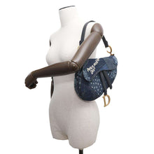 Load image into Gallery viewer, Dior Saddle bag Blue Denim
