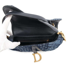 Load image into Gallery viewer, Dior Saddle bag Blue Denim
