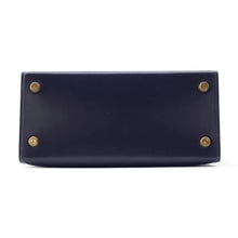 Load image into Gallery viewer, HERMES Mini Kelly Navy/Rouge Box Calf Leather
