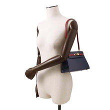 Load image into Gallery viewer, HERMES Mini Kelly Navy/Rouge Box Calf Leather
