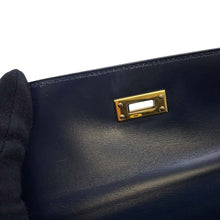 Load image into Gallery viewer, HERMES Mini Kelly Navy/Rouge Box Calf Leather
