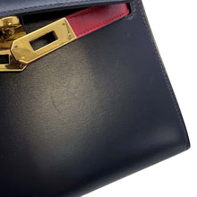 Load image into Gallery viewer, HERMES Mini Kelly Navy/Rouge Box Calf Leather
