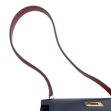 Load image into Gallery viewer, HERMES Mini Kelly Navy/Rouge Box Calf Leather
