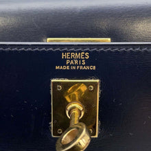 Load image into Gallery viewer, HERMES Mini Kelly Navy/Rouge Box Calf Leather
