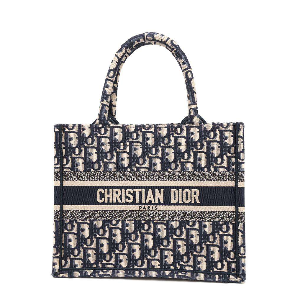 Dior Book tote NavyM1265ZRIW Canvas Size Small