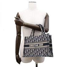 Load image into Gallery viewer, Dior Book tote NavyM1265ZRIW Canvas Size Small
