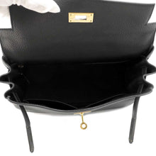 Load image into Gallery viewer, HERMES Kelly Retourne Black Togo Leather Size 28
