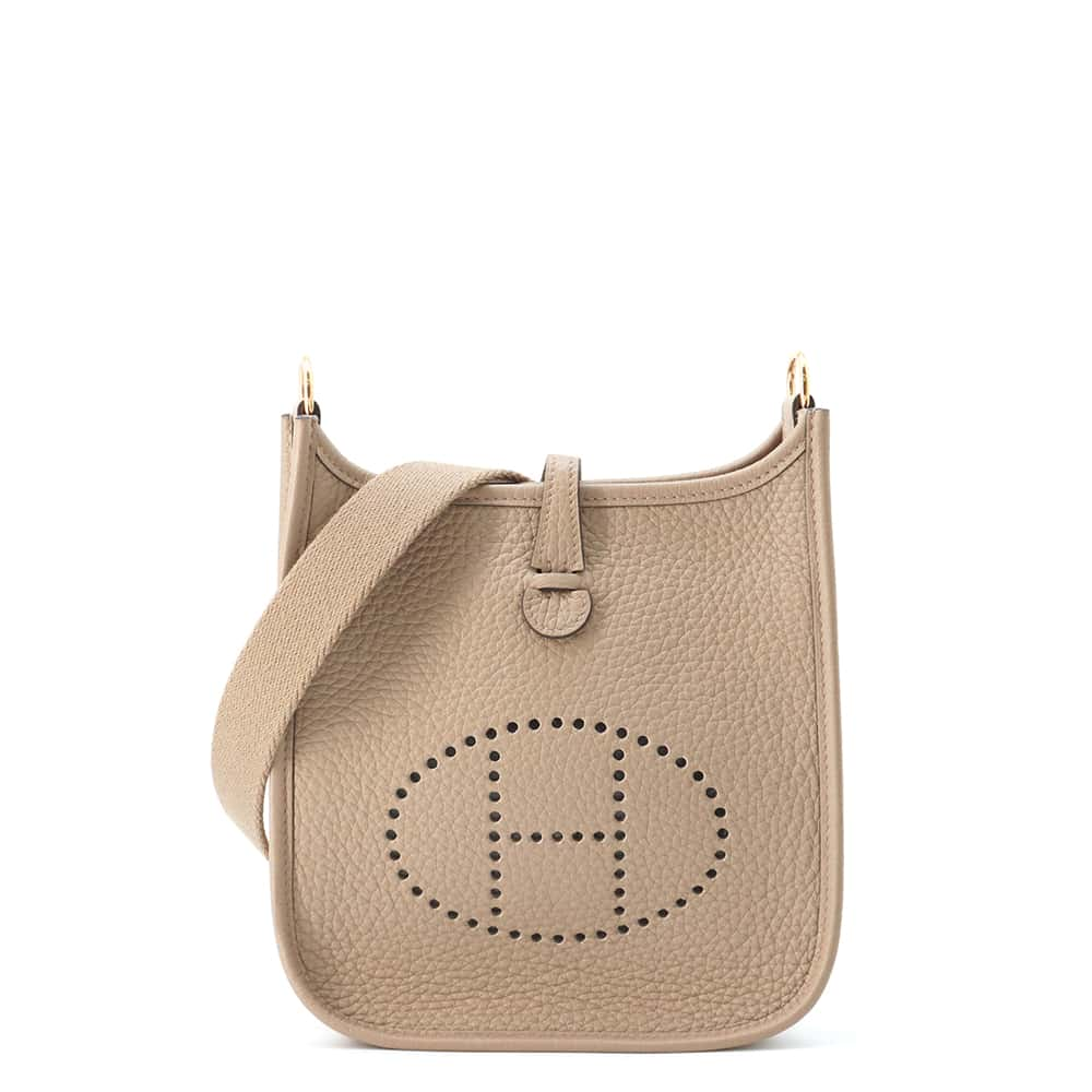 HERMES Evelyne Beige Marfa Taurillon Clemence Size TPM