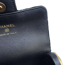 Load image into Gallery viewer, CHANEL CamelliaChainPochette BlackAP2285 Suede Metal
