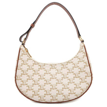 Load image into Gallery viewer, CELINE Triomphe Ava White/Brown193952 PVC Calf Leather
