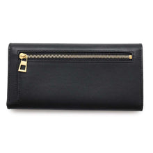 将图像加载到图库查看器中，LOEWE Pebble Continental Wallet BlackCANBACWX01 Shiny Nappa Calf Leather
