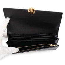 Load image into Gallery viewer, LOEWE Pebble Continental Wallet BlackCANBACWX01 Shiny Nappa Calf Leather
