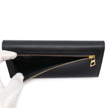 Load image into Gallery viewer, LOEWE Pebble Continental Wallet BlackCANBACWX01 Shiny Nappa Calf Leather
