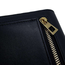 将图像加载到图库查看器中，LOEWE Pebble Continental Wallet BlackCANBACWX01 Shiny Nappa Calf Leather
