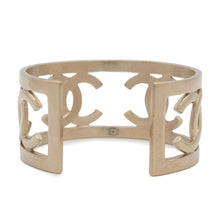 Load image into Gallery viewer, CHANEL CC Logo Bangle Champagne Gold Metal
