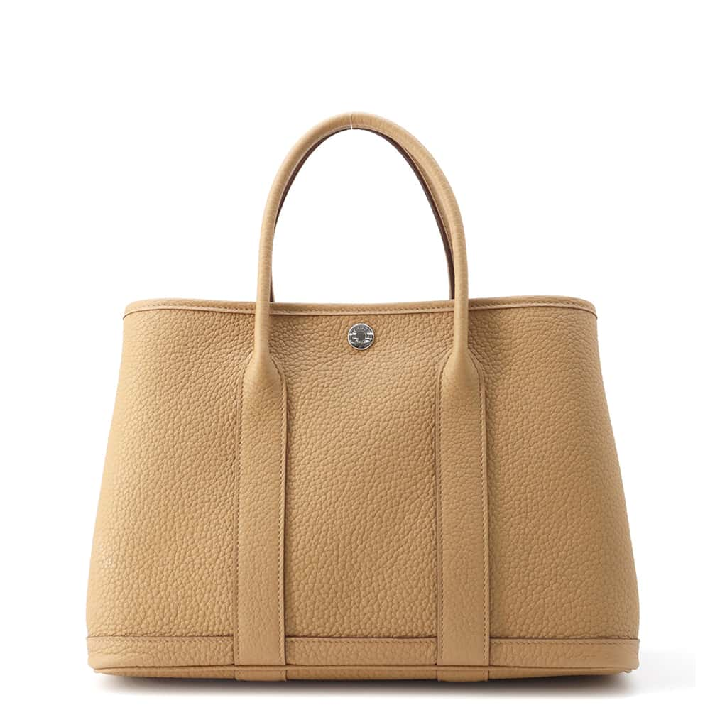 HERMES Garden Party Biscuit Negonda Leather Size TPM