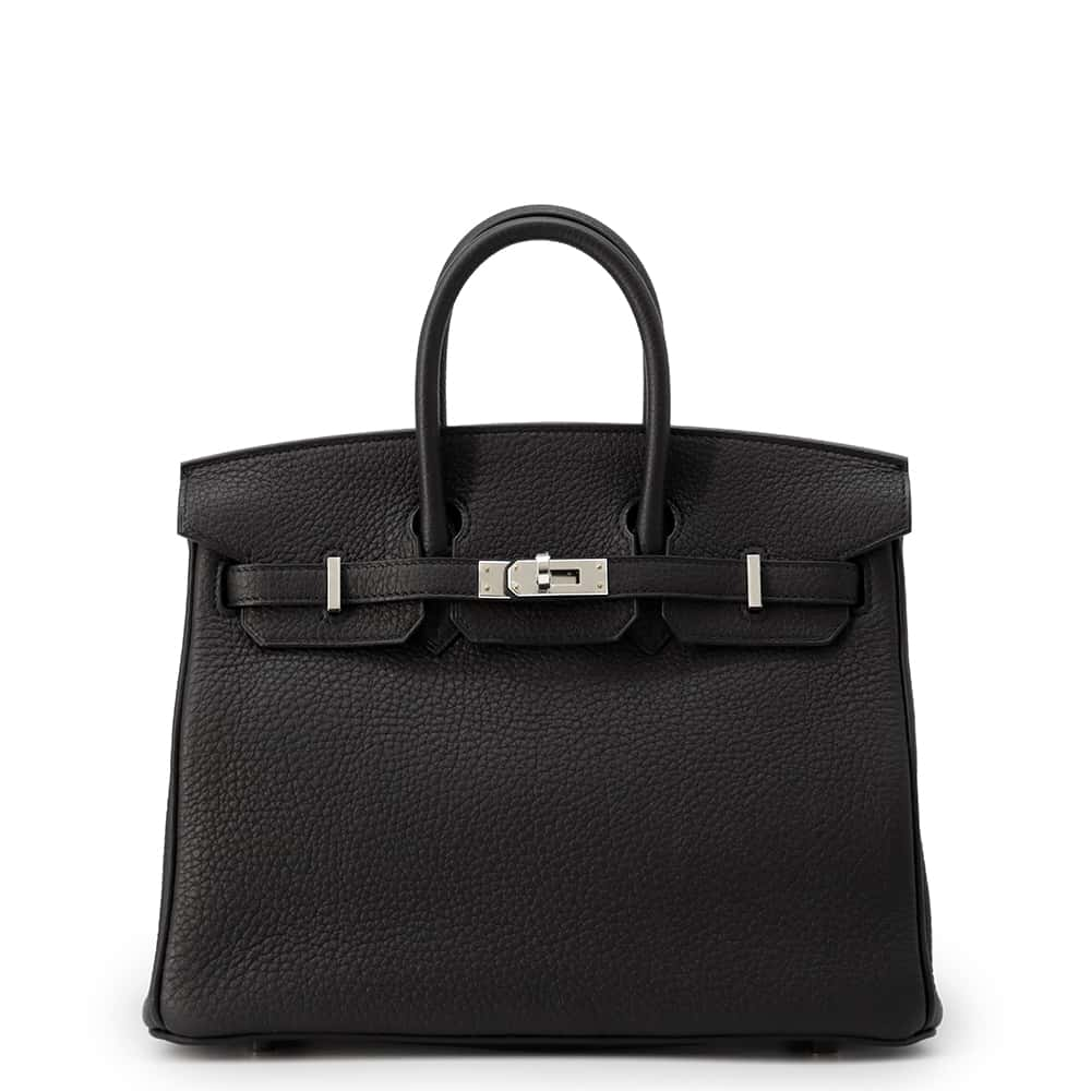 HERMES Birkin Black Togo Leather Size 25