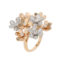 将图像加载到图库查看器中，Van Cleef &amp; Arpels Frivole Ring 8 Flower Size 53/#13VCARPFIQ53/VCARPFIQ00 K18WG K18PG
