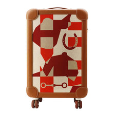 Load image into Gallery viewer, HERMES Rolling Mobility Suitcase Initial Gold/Multicolor Leather
