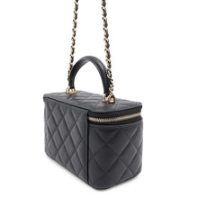 Load image into Gallery viewer, CHANEL Matelasse 2WAY Vanity Case BlackAP2199 Lambskin
