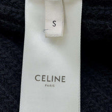 将图像加载到图库查看器中，CELINE Logo Knit Sweater Size S Black2A19R205O Wool 75% Angola 25%
