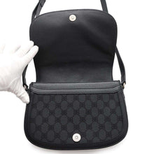 将图像加载到图库查看器中，BALENCIAGA GUCCI Collaboration The Hacker Project Shoulder Bag Black680121 Canvas Leather
