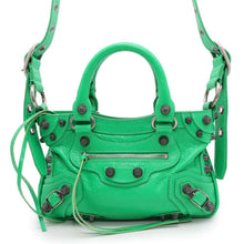 Load image into Gallery viewer, BALENCIAGA Neo Cagoule Small Tote Green751523 Arena Lambskin
