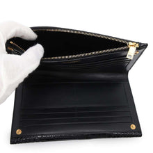 Load image into Gallery viewer, SAINT LAURENT PARIS uptown large wallet Black582124 Croco embossed
