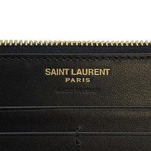 Load image into Gallery viewer, SAINT LAURENT PARIS uptown large wallet Black582124 Croco embossed
